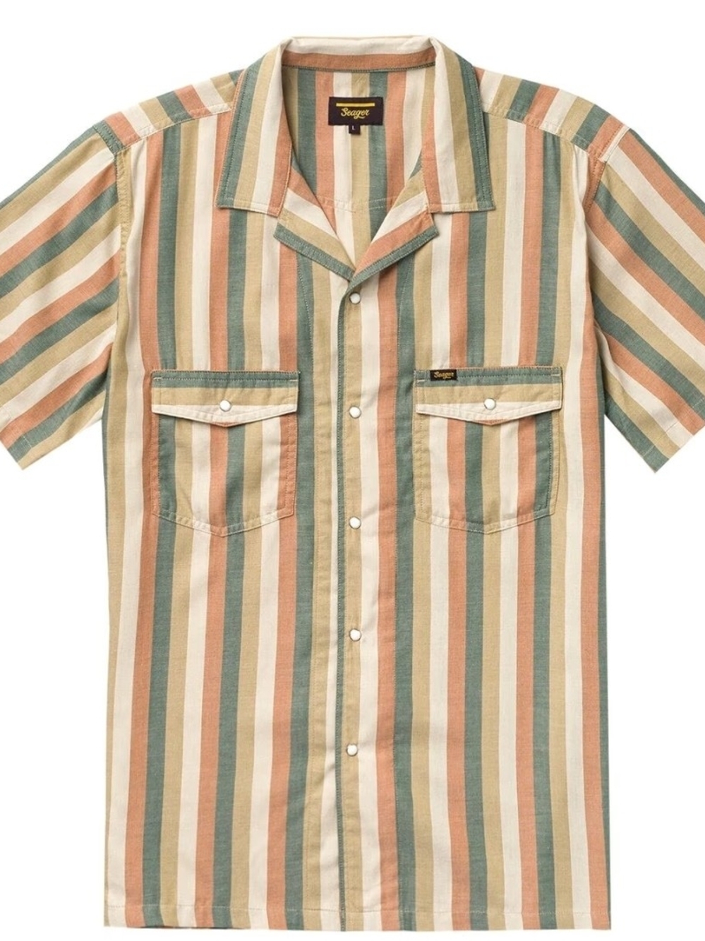 Sunset Stripe Short-Sleeve Shirt - Multicolor